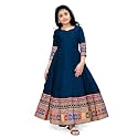 Cotton Silk Long Anarkali Kurta for Girls