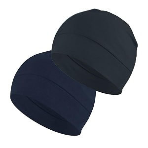cotton skull caps for men and women2-pack lightweight beanie sleep hats breathable helmet liner biking running cycling