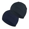 Cotton Skull Caps for Men and Women,2-Pack Lightweight Beanie Sleep Hats Breathable Helmet Liner Biking Running Cycling