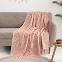 Cotton Sofa Throw Floral Printed, Pink Couch Cover, 177.8 x 127 cm or 50x70 Inch (Sunflower Daisy Print)