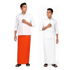 cotton yellow plain lungi for men 2 meters long stylish soft and beautiful unstitched pack of 1