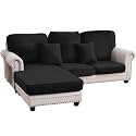 Couch Cover 3-Piece Elastic Velvet Couch Cushion
