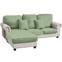 Couch Cover 3-Piece Elastic Velvet Couch Cushion