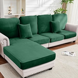 Couch Cover 8-Piece Elastic Velvet Couch Cushion