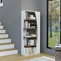 COUCH CULTURE Nikola Engineered Wood Bookshelf | Book Rack Organizer with 5 Shelves for Decor| Display Unit | Floor Standing for Home Library (Finish Color - Frosty White, Knock Down)