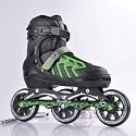 Roller Skates with Front Wheel LED Light Inline Adjustable Skating Shoes for Boys &amp; Girls Skate Outdoor Fun 5-22 Yrs Street Skates Flash On Kids Age 10 to26 Years (Green)
