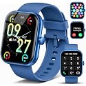 Coucur Smart Watch for Men Women (Answer/Make Call), 1.83" HD Touchscreen Fitness Tracker, 110+ Sport Modes, Fitness Watch with Heart Rate/Sleep Monitor/Step, Waterproof Smartwatch for Android,Blue