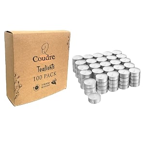 wax tea-light candles set of 100 unscented