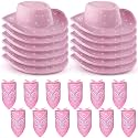 Coume 24 Pieces Cowboy Hats and Bandanas