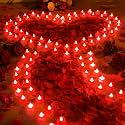 Coume 6000 Pcs Artificial Rose Petals 120 Pcs Heart LED Candles, Red Light