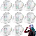 Coume 8 Pcs Light up Hats Bulk LED Cowboy Hat for Disco Halloween