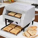 Countertop Commercial Conveyor Toaster, 450 pieces/H 2600W Heavy Duty Stainless Steel Industrial Electric Oven with Dual Heating Tube, 7-Speed Adjustments for Restaurant Bakery Home(450pieces/H)