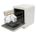 Countertop Dishwasher, Portable Mini Automatic Dishwasher, 3 Washing Programs, 360°Dual Spray, ECO& Glass, 162℉High-Temp Feeding Bottle Dish Washer Machines for Kitchen,Home,Dorm, RV& Apartment