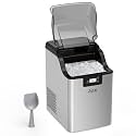 Countertop Ice Maker Machine, Portable Ice Maker 44 Lbs/Day, Timer Function, Self-Cleaning Ice Maker with Ice Basket/Scoop, Ice Makers Countertop for Home/Kitchen/Office/Bar