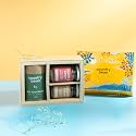 Country Bean Coffee Bruges Gift Hamper Set with Hazelnut, Vanilla Flavoured Coffees (50gram x 2) &amp; Peppermint Hot Chocolate, 200gram | Christmas and New Year Gift Set