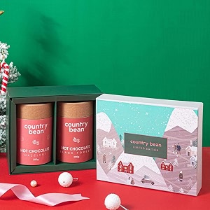 country bean greenland gift hamper with black forest and hazelnut hot chocolate 800g winter special