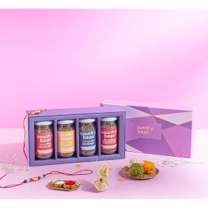 country bean vienna gift hamper with hazelnut caramel strawberry cheesecake and original coffee 50g x 4  christmas and new year gift set granules box 200 gram
