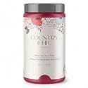 Country Chic All-in-One Chalk Paint for Furniture, Cabinets, Home Decor, Eco-Friendly, Matte Finish, Built-In Primer &amp; Top Coat for Wood, Metal - Raspberry Sorbet (Pink) - Quart 32 oz (950 ml)
