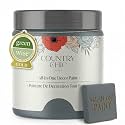 Country Chic All-in-One Chalk Paint for Furniture, Cabinets, Home Decor, Eco-Friendly, Matte Finish, Built-In Primer &amp; Top Coat for Wood, Metal - Hurricane (Cool Grey) - 8 oz (237 ml)
