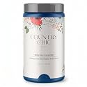 Country Chic All-in-One Chalk Paint for Furniture, Cabinets, Home Decor, Eco-Friendly, Matte Finish, Built-In Primer &amp; Top Coat for Wood, Metal - Bling Bling (Royal Blue) - Quart 32 oz (950 ml)
