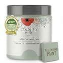 Country Chic All-in-One Chalk Paint for Furniture, Cabinets, Home Decor, Eco-Friendly, Matte Finish, Built-In Primer &amp; Top Coat for Wood, Metal - Happy Hour (Mint Green) - 8 oz (237 ml)