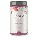 Country Chic All-in-One Chalk Paint for Furniture, Cabinets, Home Decor, Eco-Friendly, Matte Finish, Built-In Primer &amp; Top Coat for Wood, Metal - Fragrant Blooms (Muted Bright Pink) quart (32oz)