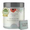 Country Chic All-in-One Chalk Paint for Furniture, Cabinets, Home Decor, Eco-Friendly, Matte Finish, Built-In Primer &amp; Top Coat for Wood, Metal - Belle of the Ball (Light Blue) - Pint 16 oz (475 ml)