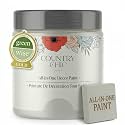 Country Chic All-in-One Chalk Paint for Furniture, Cabinets, Home Decor, Eco-Friendly, Matte Finish, Built-In Primer &amp; Top Coat for Wood, Metal - Lazy Linen (Light Grey) - Pint 16 oz (475 ml)