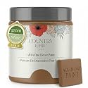 Country Chic All-in-One Chalk Paint for Furniture, Cabinets, Home Decor, Eco-Friendly, Matte Finish, Built-In Primer &amp; Top Coat for Wood, Metal - Ancient Ember (Terracotta Brown) - Pint 16 oz (475 ml)