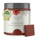 Country Chic All-in-One Chalk Paint for Furniture, Cabinets, Home Decor, Eco-Friendly, Matte Finish, Built-In Primer &amp; Top Coat for Wood, Metal - Paint the Town (Red) - Pint 16 oz (475 ml)