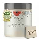 Country Chic All-in-One Chalk Paint for Furniture, Cabinets, Home Decor, Eco-Friendly, Matte Finish, Built-In Primer & Top Coat for Wood, Metal - Vanilla Frosting (Off White) - 4 oz (118 ml)