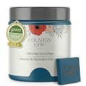 Country Chic All-in-One Chalk Paint for Furniture, Cabinets, Home Decor, Eco-Friendly, Matte Finish, Built-In Primer & Top Coat for Wood, Metal - Bling Bling (Royal Blue) - 4 oz (118 ml)