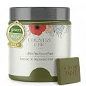 Country Chic All-in-One Chalk Paint for Furniture, Cabinets, Home Decor, Eco-Friendly, Matte Finish, Built-In Primer &amp; Top Coat for Wood, Metal - Secret Garden (Green) - Pint 16 oz (475 ml)