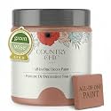 Country Chic All-in-One Chalk Paint for Furniture, Cabinets, Home Decor, Eco-Friendly, Matte Finish, Built-In Primer &amp; Top Coat for Wood, Metal - Peachy Keen (Coral Pink) - 8 oz (237 ml)