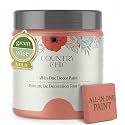 Country Chic All-in-One Chalk Paint for Furniture, Cabinets, Home Decor, Eco-Friendly, Matte Finish, Built-In Primer &amp; Top Coat for Wood, Metal - Sunset Glow (Coral Pink) - Pint 16 oz (475 ml)