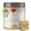 Country Chic All-in-One Chalk Paint for Furniture, Cabinets, Home Decor, Eco-Friendly, Matte Finish, Built-In Primer &amp; Top Coat for Wood, Metal - Bee's Knees (Soft Yellow) - 4 oz (118 ml)