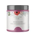 Country Chic All-in-One Chalk Paint for Furniture, Cabinets, Home Decor, Eco-Friendly, Matte Finish, Built-In Primer &amp; Top Coat for Wood, Metal - Fragrant Blooms (Muted Bright Pink) half pint (16oz)