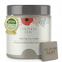 Country Chic All-in-One Chalk Paint for Furniture, Cabinets, Home Decor, Eco-Friendly, Matte Finish, Built-In Primer &amp; Top Coat for Wood, Metal - No Wax Needed (Pebble Beach (Grey), Sample (4 oz)) -