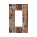 Country Distressed Vintage Wood Wooden 1 Gang Outlet Decorator Light Switch Wall Plate Cover Faceplate Decorative Switchplate Rocker/GFCI Outlet Cover
