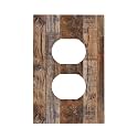 Country Distressed Vintage Wood Wooden Decorative 1 Gang Receptacle Outlet Cover Electrical Duplex Wall Plate Single Duplex Wall Plate Light Switch Cover