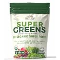 Country Farms Super Greens Natural Flavor, 50 Organic Super Foods, USDA Organic Drink Mix, Fruits, Vegetables, Super Greens, with Fiber, Mushrooms &amp; Probiotics, Supports Energy, 60 Servings, 900g