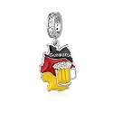 Country Flag Charms for Bracelets 925 Sterling Silver Dominican Republic/Puerto Rico/Peru/Mexican/Jamaica/Ireland/Texas Charms Souvenirs Gifts for Women National Flag Map Series Pendant Jewelry Travel Memorial Gift