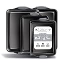 Country Kitchen Nonstick Stackable Bakeware Set - Heavy Duty, Durable, Easy Release Baking Set, Grey, 4 Pcs