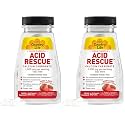 Country Life Acid Rescue Chewable Tablets - Certified Vegan & Gluten-Free Heartburn Relief, 400mg Calcium & Magnesium, Non-GMO, Sugar-Free Berry Flavor, Supports Bone Health, 60 Count (Pack of 2)