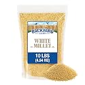 CountryMax 10LB White Proso Millet Bird Seed for Wild Birds &amp; Finches