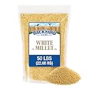 CountryMax 50LB White Proso Millet Bird Seed for Wild Birds & Finches