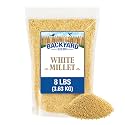 CountryMax 8LB White Proso Millet Bird Seed for Wild Birds & Finches