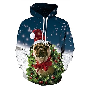 Couple Cute 3D Santa Print Ugly Christmas