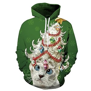 Couple Cute 3D Santa Print Ugly Christmas