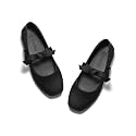 Coutgo Girls Mary Jane Dress Shoes Flower Girl Shoes Bow Satin Ballet Flats for Party Wedding School Shoes